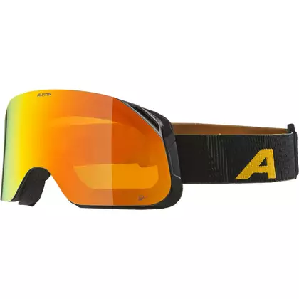 ALPINA sí/snowboard szemüveg, kontrasztjavító BLACKCOMB Q-LITE BLACK-YELLOW MATT üveg Q-LITE ORANGE S2