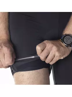 KAYMAQ ELBAS-100 Férfi kerékpáros rövidnadrág vállpánt nélkül, fekete