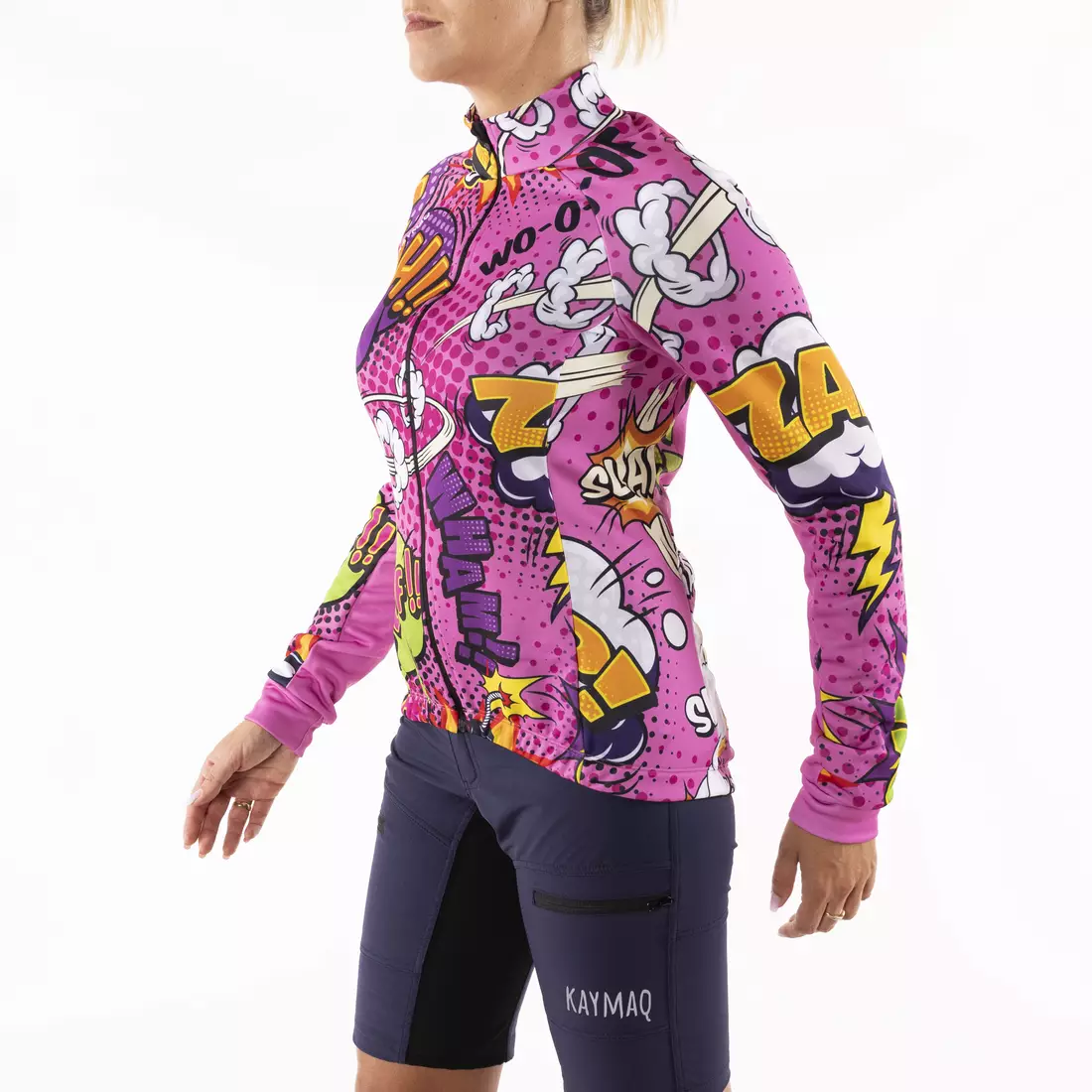 KAYMAQ W27 női kerékpáros mez ELTHWBAS-1, rózsaszín