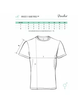 PICCOLIO PIXEL Sport póló T-shirt, rövid ujjú, férfi, fehér, 100 % poliészter P810012