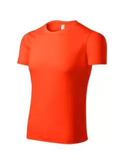 PICCOLIO PIXEL Sport póló T-shirt, rövid ujjú, férfi, neon narancssárga, 100 % poliészter P819112