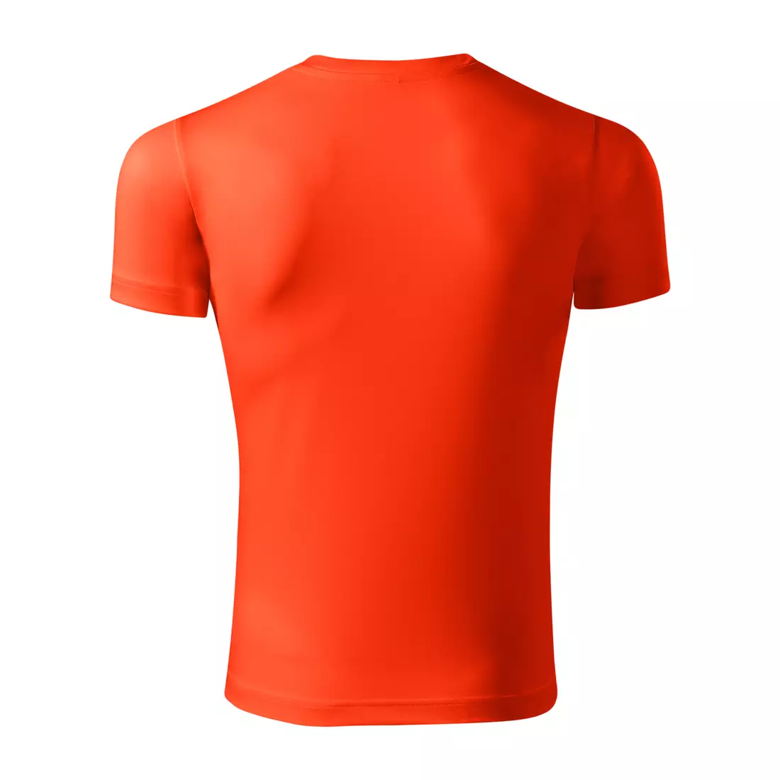 PICCOLIO PIXEL Sport póló T-shirt, rövid ujjú, férfi, neon narancssárga, 100 % poliészter P819112