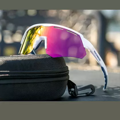 Rockbros sport szemüveg polarizációval, 4 cserélhető lencse, korrekció, fehér 14210006001