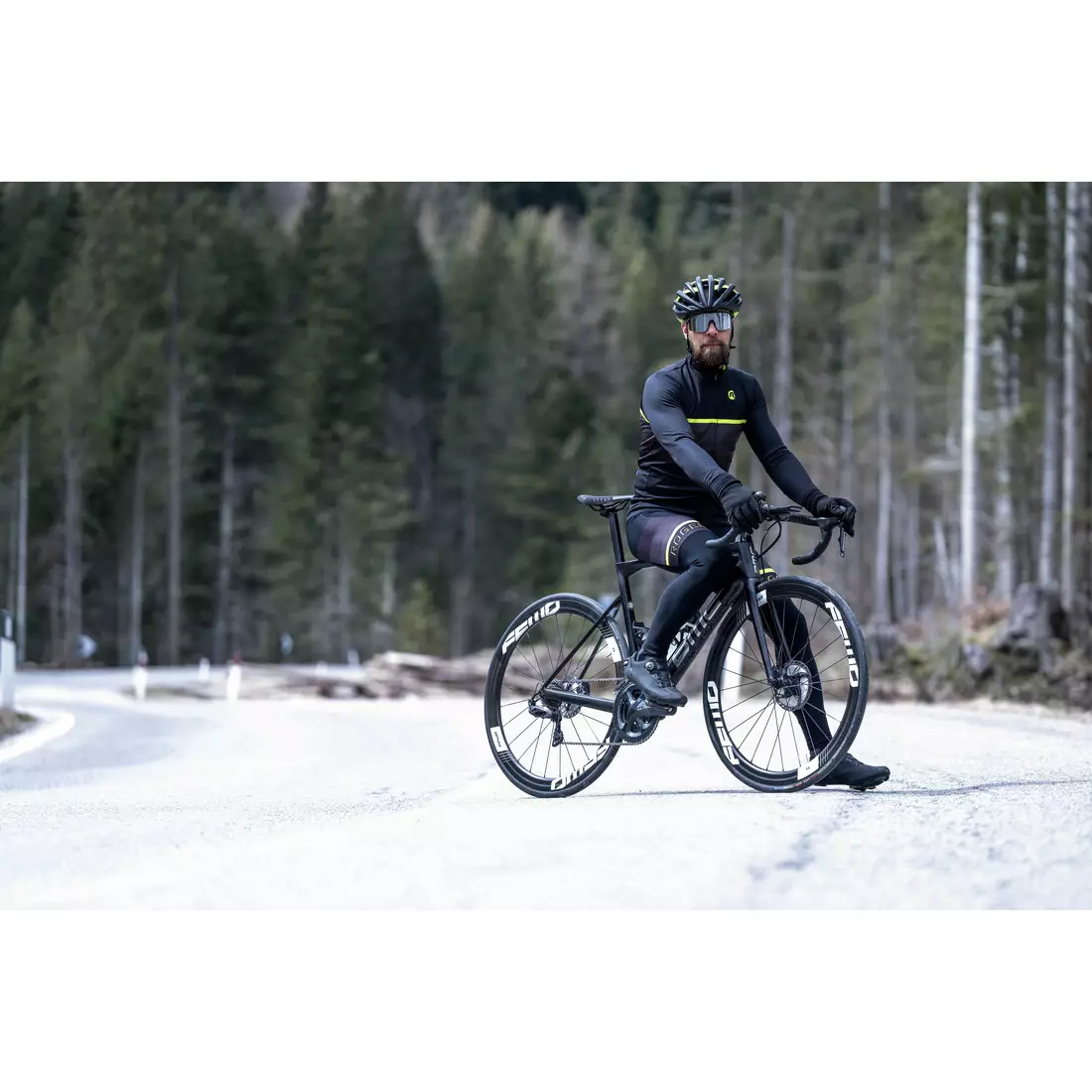 Rogelli HERO II fluoro kerékpáros pulóver