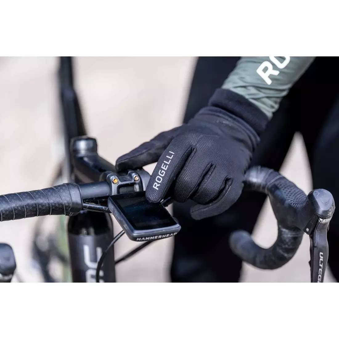 Rogelli NIMBUS téli kerékpáros kesztyű, fekete