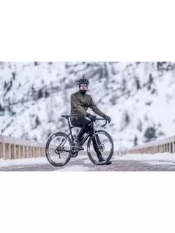 Rogelli kerékpáros kabát, téli CORE zöld