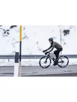 Rogelli kerékpáros kabát, téli CORE zöld