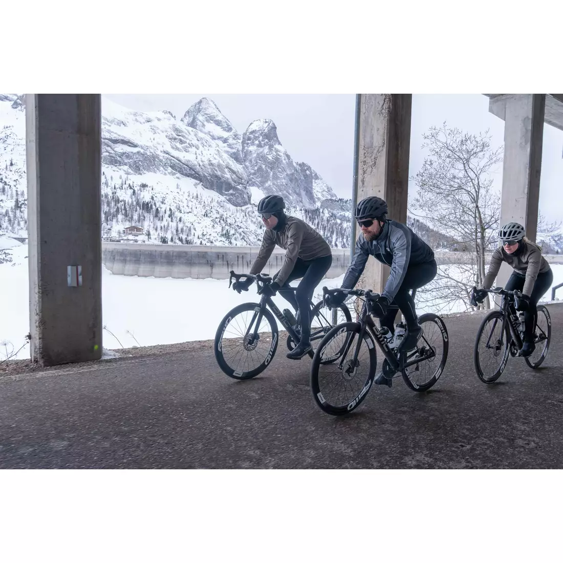 Rogelli kerékpáros kabát, téli FREEZE, szürke