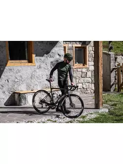 Rogelli kerékpáros kabát, téli MONO zöld