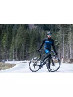 Rogelli kerékpáros nadrág nadrágtartóval, hőszigetelt, HERO II kék