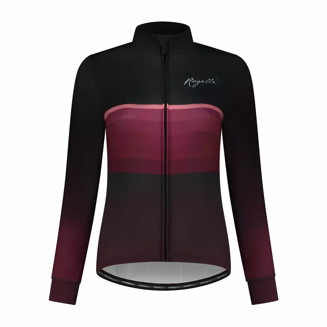 Rogelli női kerékpáros pulóver IMPRESS II, bordó