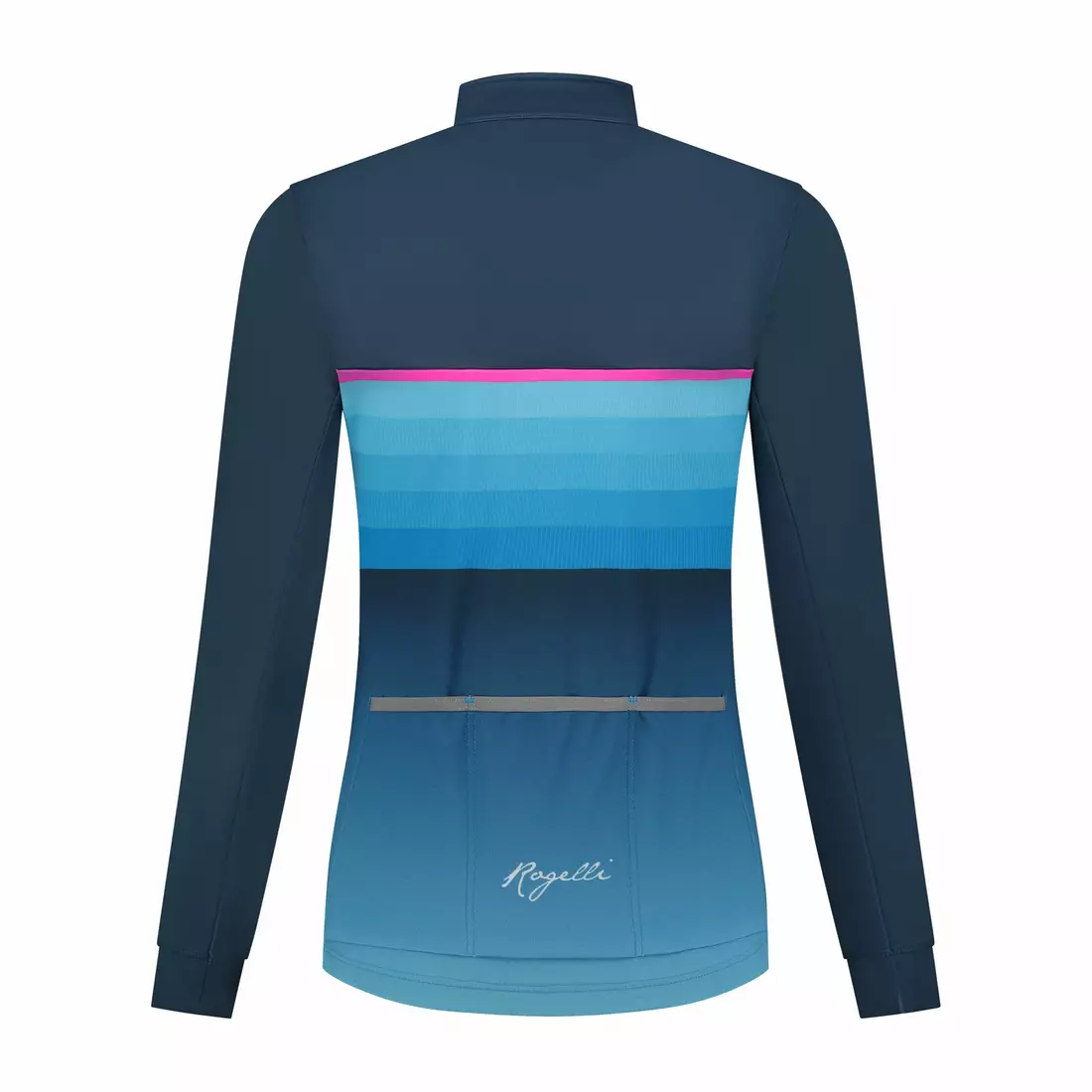 Rogelli női téli kerékpáros kabát IMPRESS II membránból, kék és rózsaszín színben