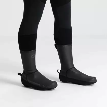 Rogelli ARTEC kerékpáros cipő huzatok, fekete