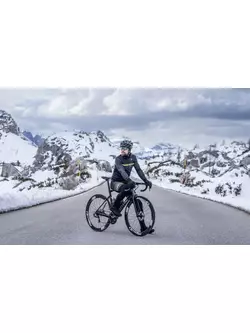 Rogelli téli kerékpáros kabát HERO II fekete-fluor