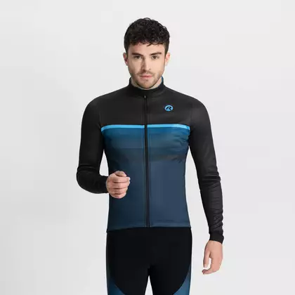 Rogelli téli kerékpáros kabát HERO II, fekete-kék