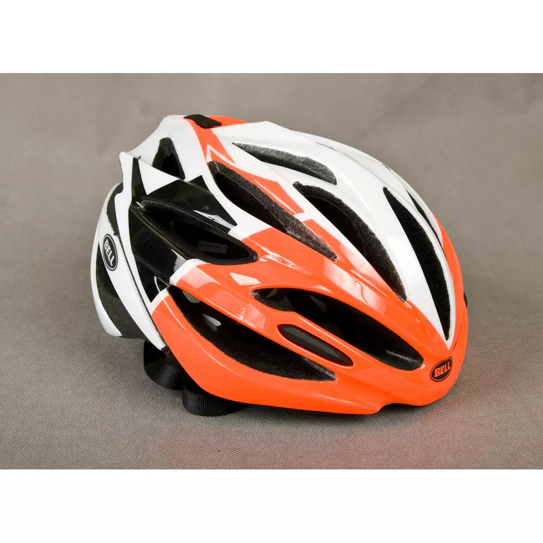 BELL ARRAY országúti kerékpáros sisak narancssárga-fehér