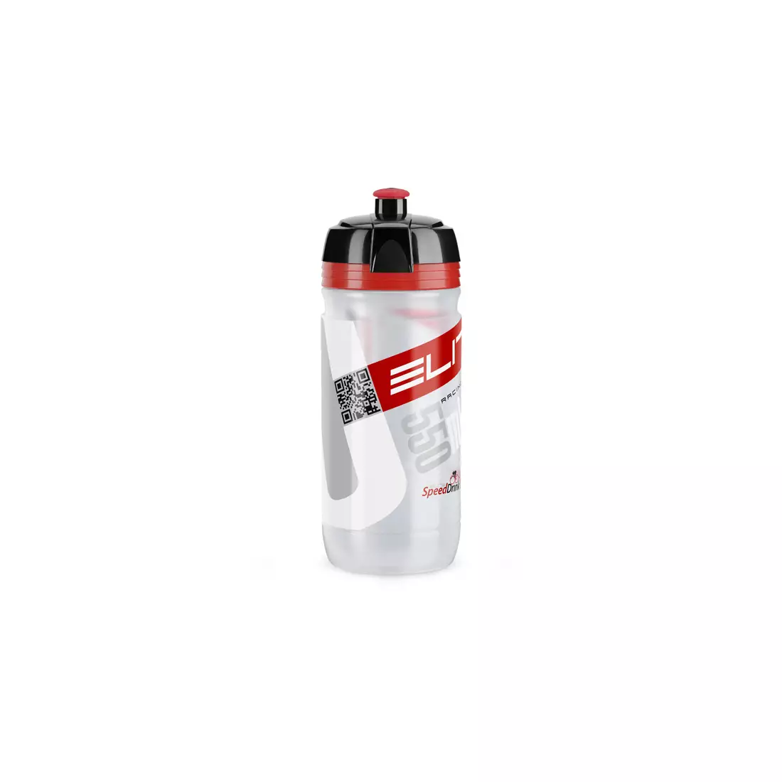 Elite kerékpáros üveg Corsa Transparent-Red Logo 550ml EL00914166 SS19