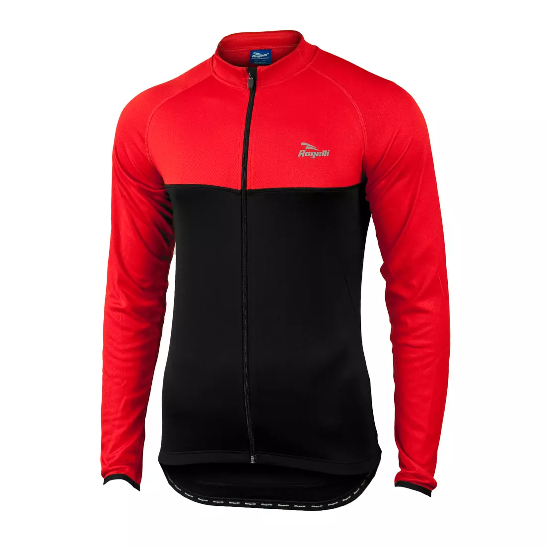 ROGELLI CALUSO - enyhén szigetelt kerékpáros pulóver, színe: fekete és piros