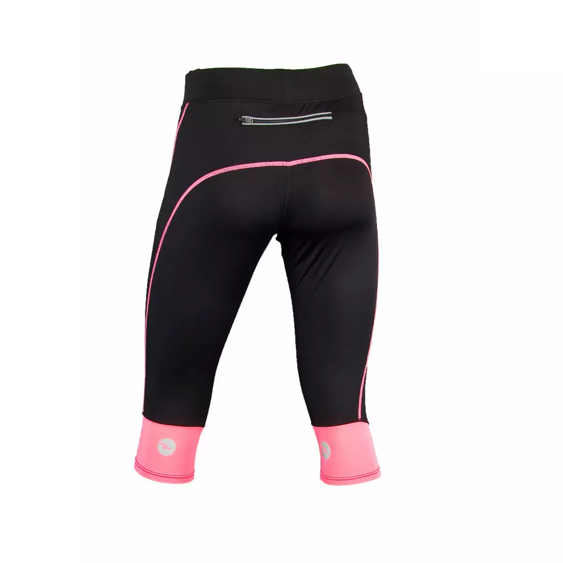 ROGELLI SUEZ női futónadrág 840.742, 3/4 lábú, fekete és rózsaszín