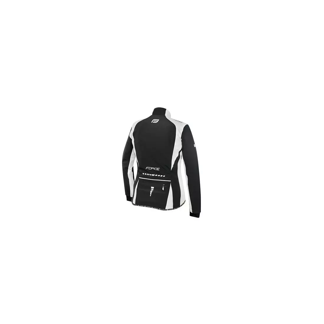 FORCE X71 női softshell kerékpáros kabát fekete-fehér 89991