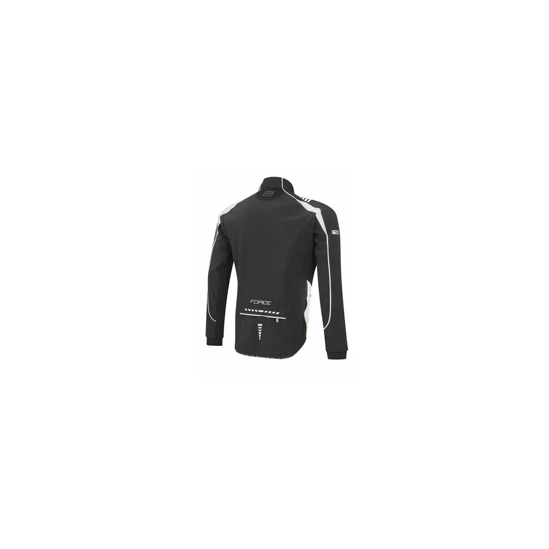 FORCE X72 férfi softshell kerékpáros kabát fekete-fehér 89992