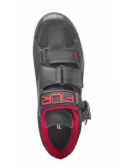 FLR F-65 MTB kerékpáros cipő, fekete és piros