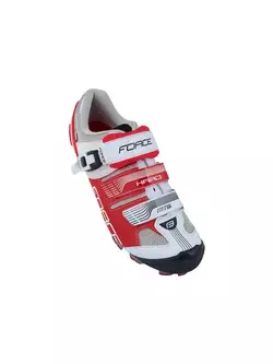 FORCE MTB HARD kerékpáros cipő 94062 fehér és piros