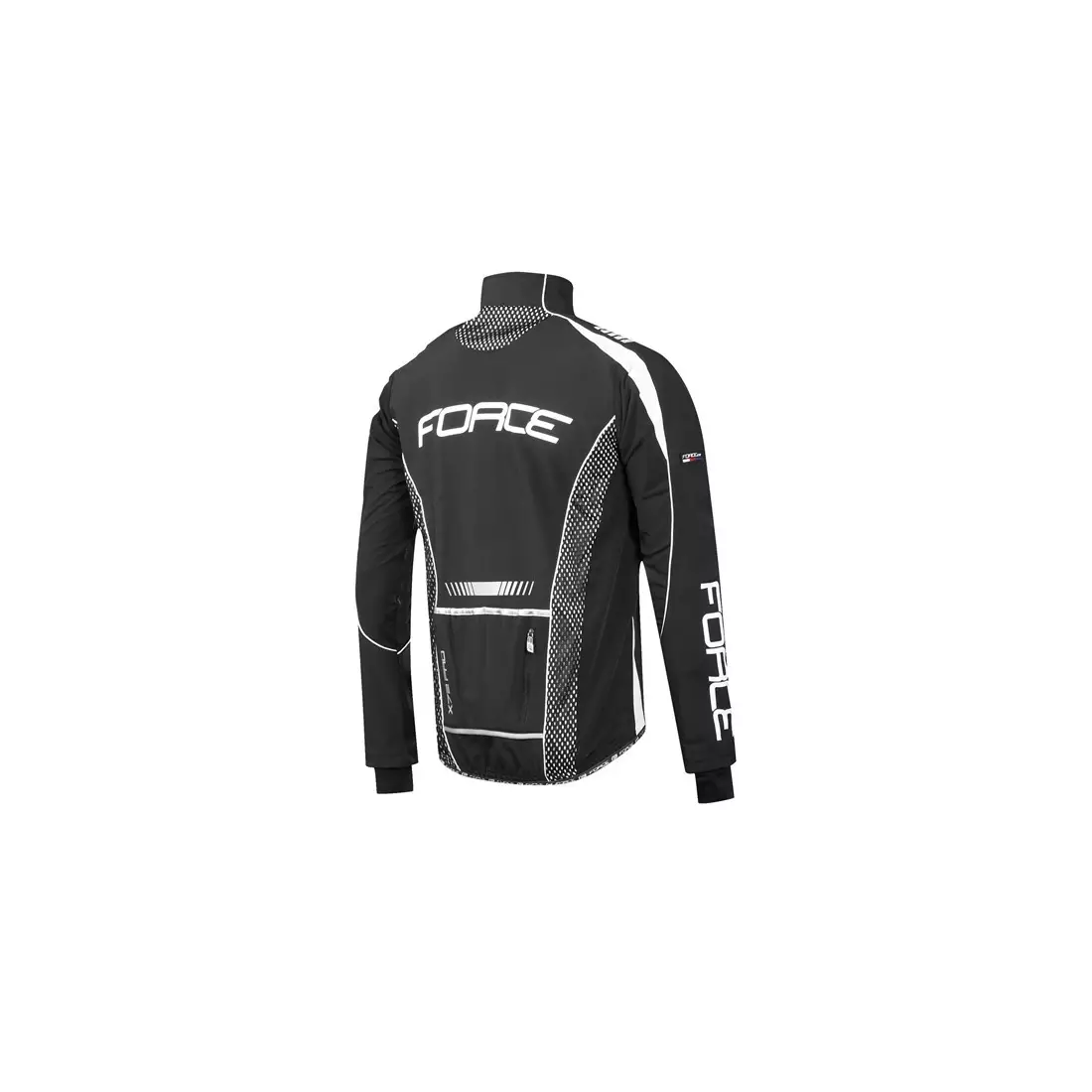 FORCE X72 PRO férfi softshell motoros kabát fekete-fehér 90001