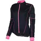 ROGELLI CAMILLA női téli Softshell kerékpáros kabát, fekete-rózsaszín 010.303