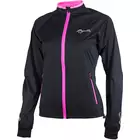 ROGELLI RUN STELLE 801.800 - női esőálló futókabát, fekete és rózsaszín