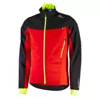 ROGELLI TRABIA téli kerékpáros kabát Softshell, fekete-piros-fluor 003.116