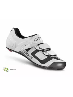 CRONO CR3 nylon - országúti kerékpáros cipő, fehérek