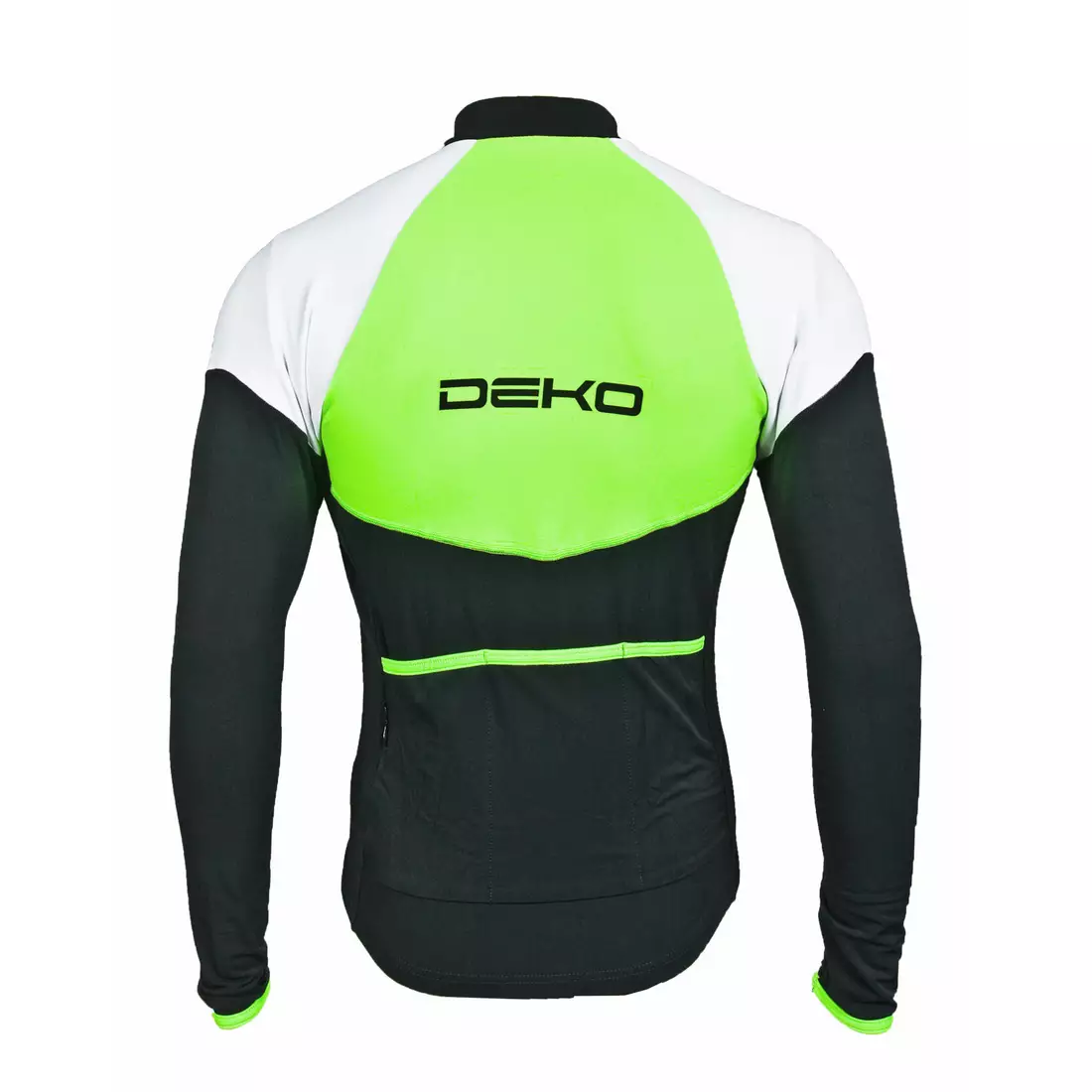 DEKO HALF férfi kerékpáros pulóver, fluor-zöld-fekete