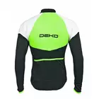 DEKO HALF férfi kerékpáros pulóver, fluor-zöld-fekete