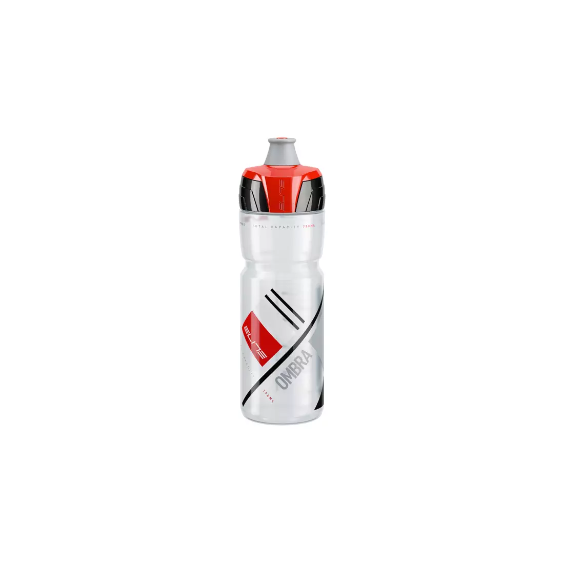 Elite Ombra kerékpáros palack Clear-Red Graphics 750ml EL0150506 SS19