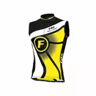 FDX 1020 férfi ujjatlan kerékpáros trikó fekete és sárga színben