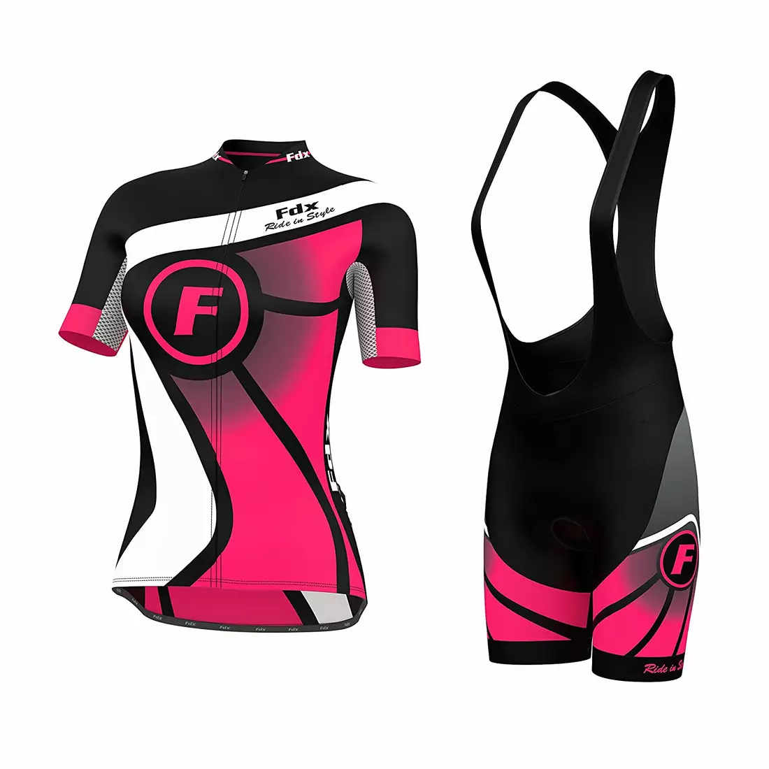 FDX 1020 női kerékpárkészlet, fekete és rózsaszín