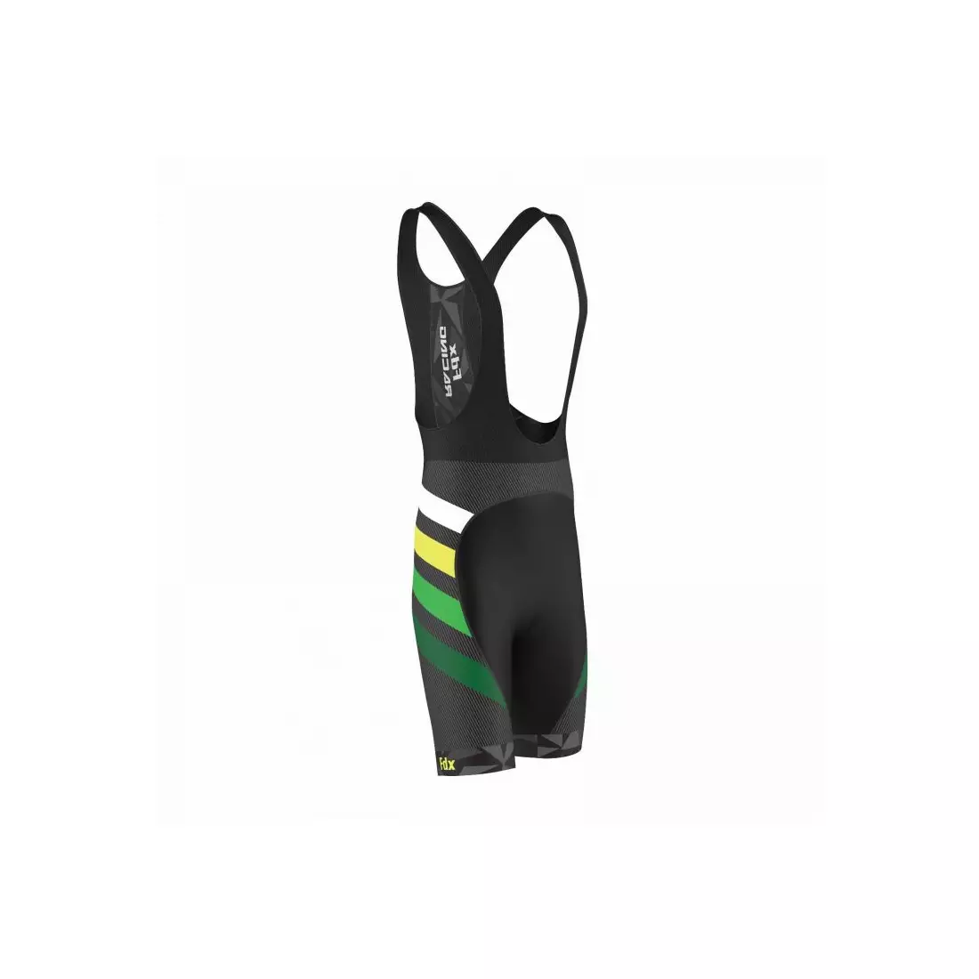 FDX 1260 férfi kantáros rövidnadrág, fekete, sárga és zöld