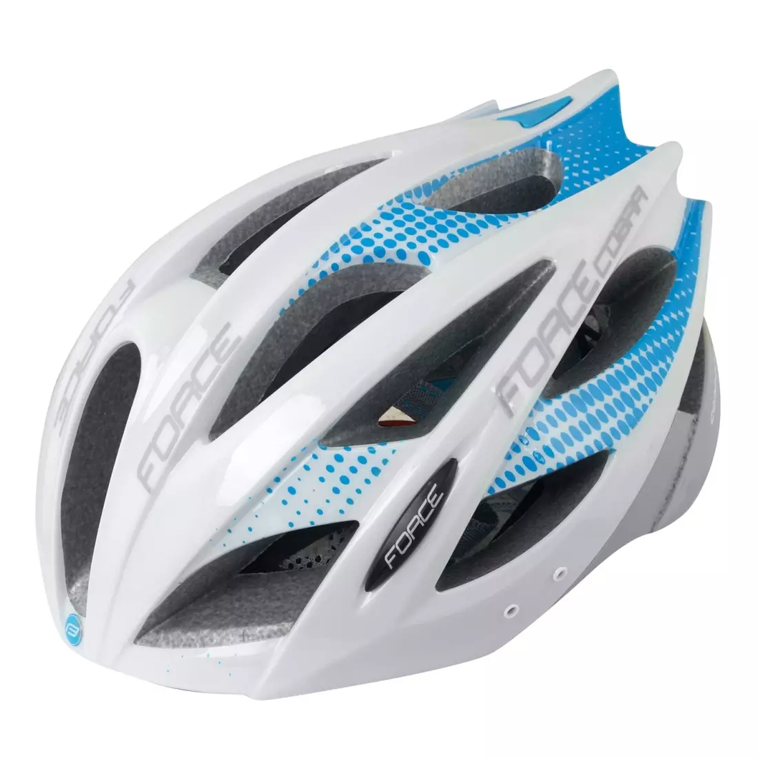 FORCE COBRA női kerékpáros sisak 902932 fehér és kék