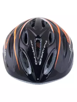 FORCE HAL kerékpáros sisak fekete-narancs-fehér