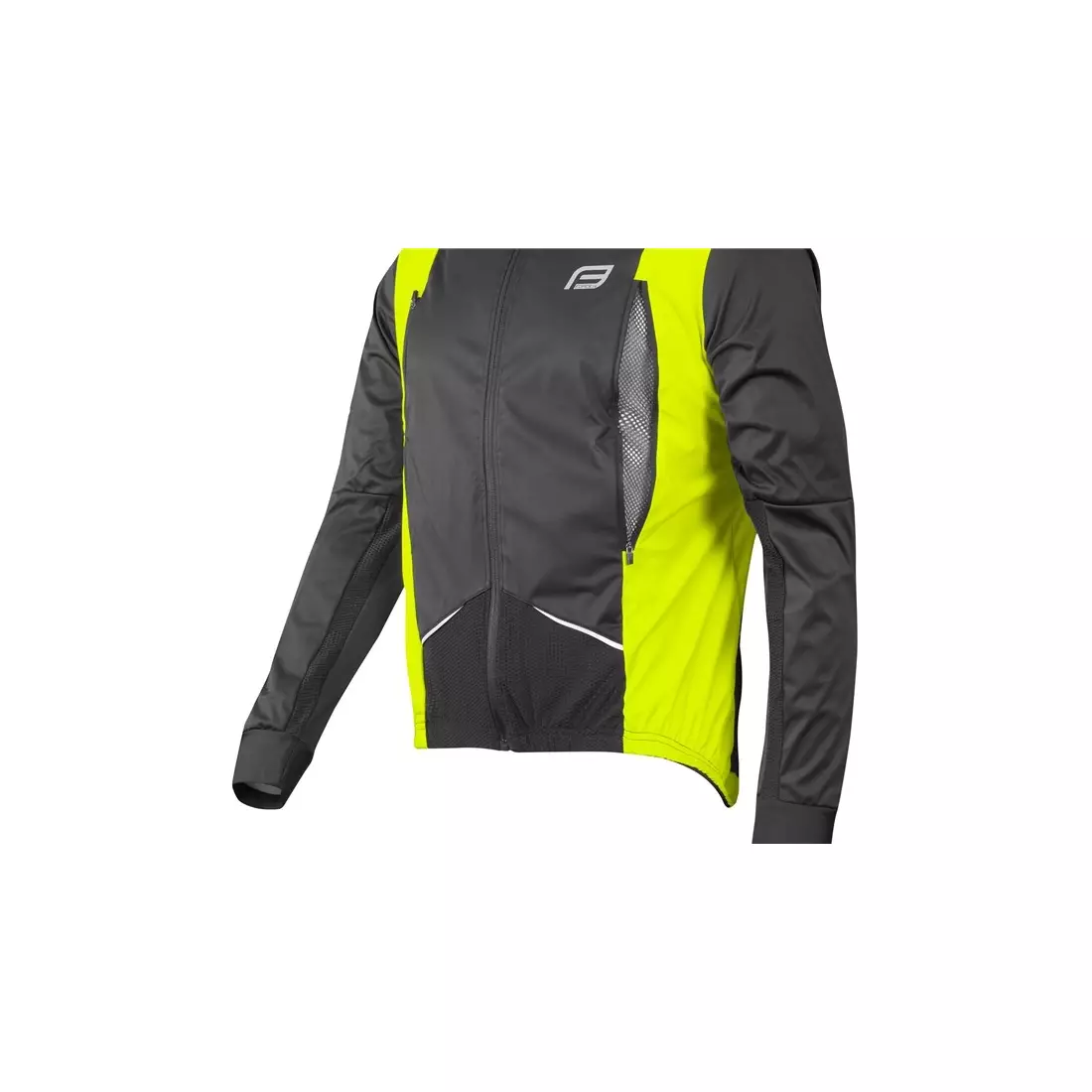 FORCE X58 könnyű kabát, kerékpáros széldzseki az átmeneti időszakra. fekete-fluor 899807