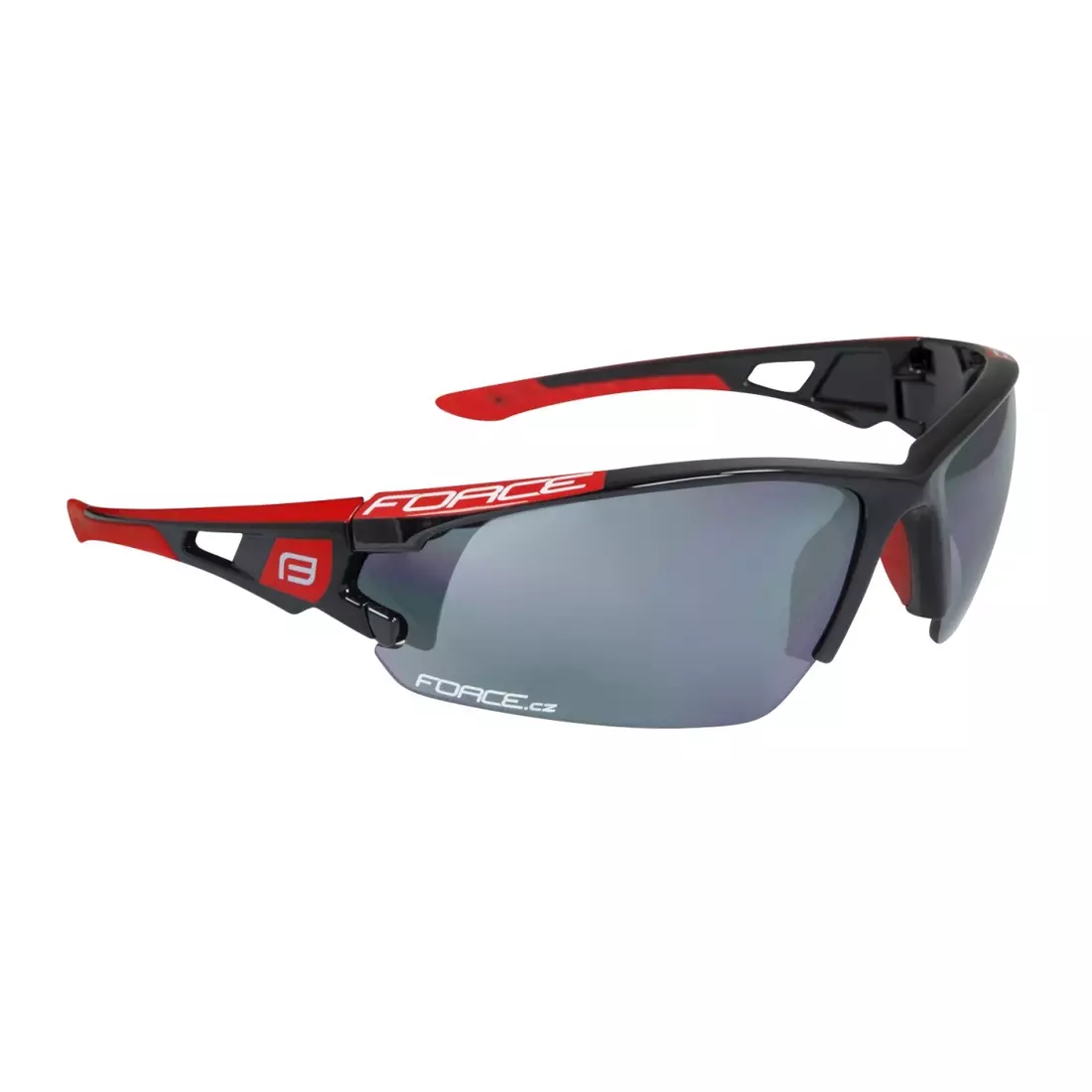FORCE sport szemüveg cserélhető lencsével CALIBRE, fekete és piros 91053