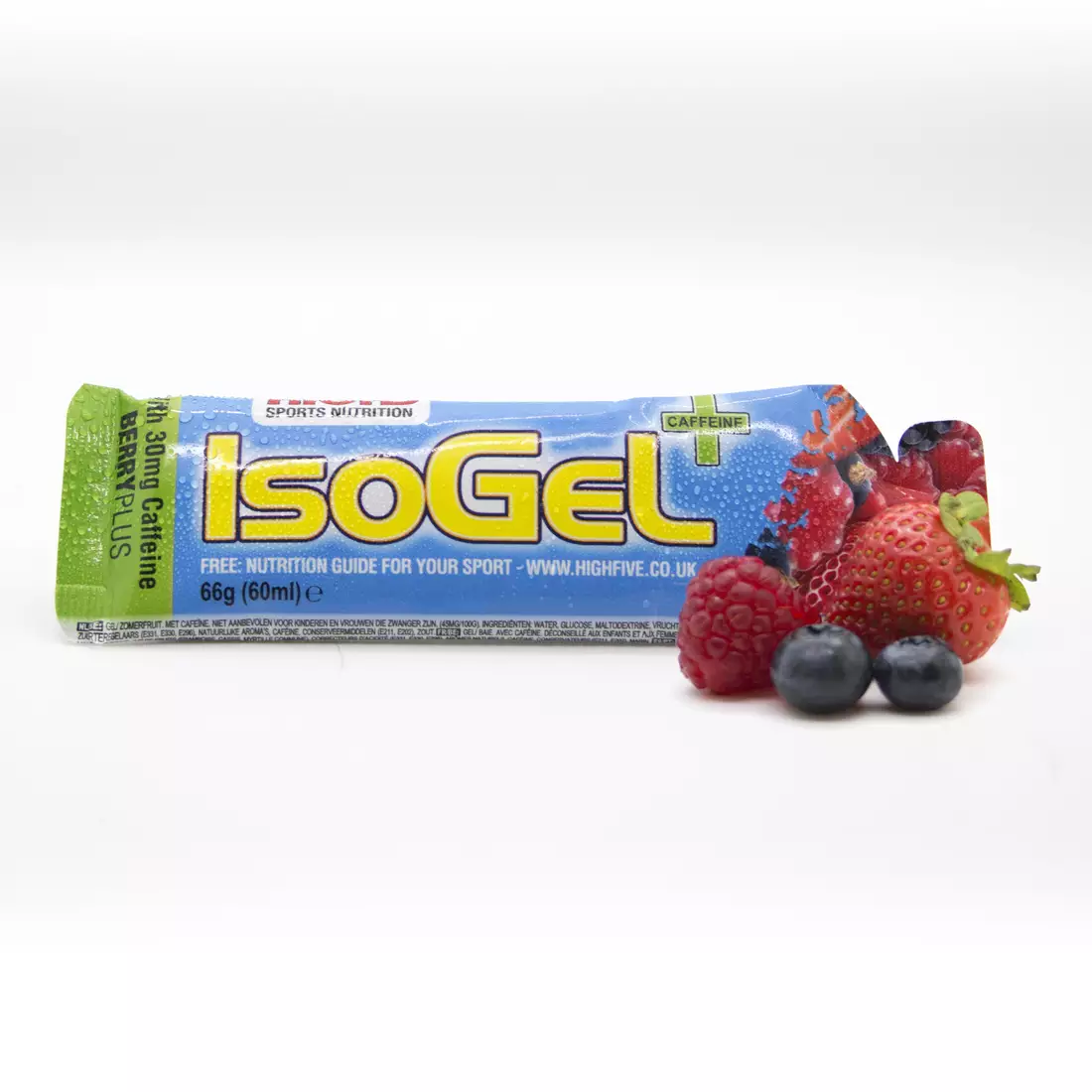 HIGH5 IsoGel Plus (koffeinnel) izotóniás gél íz: BLUEBERRY Plus (koffeinnel) kapacitás. 60 ml