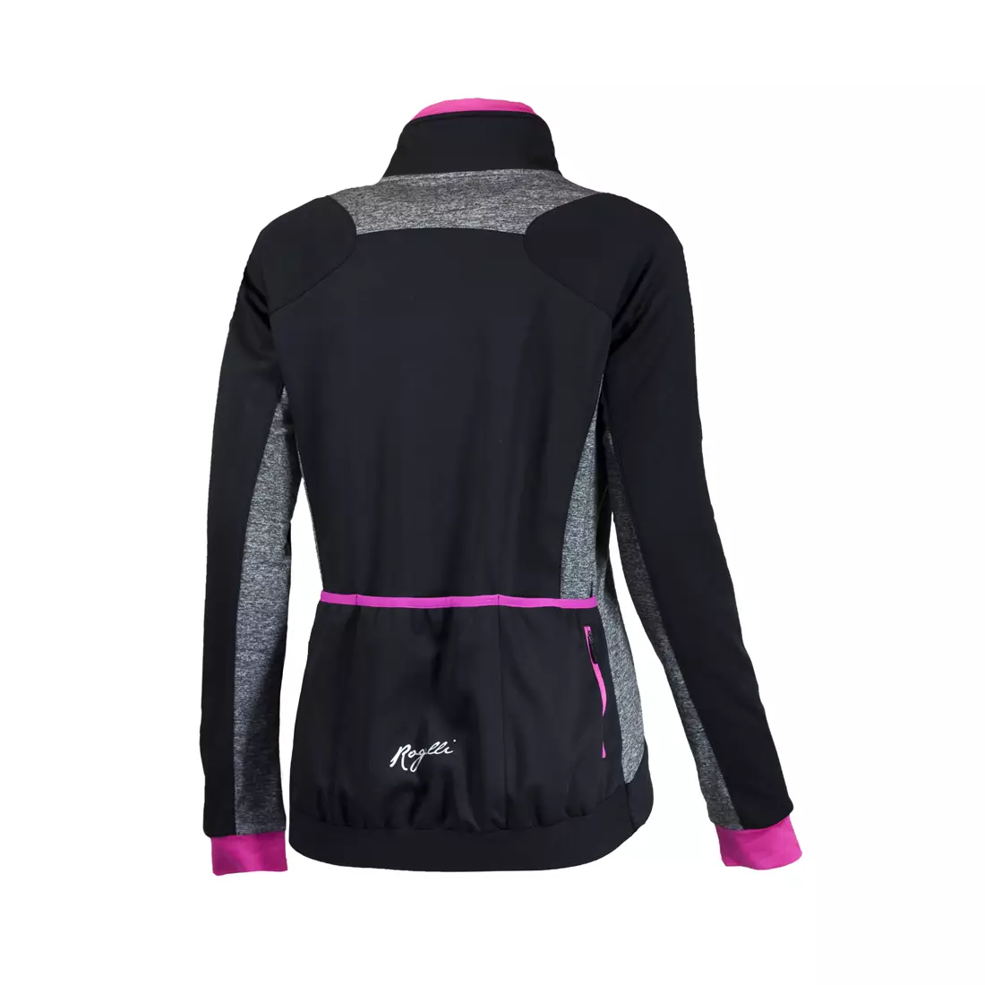ROGELLI CARLYN női téli kerékpáros kabát, fekete-rózsaszín