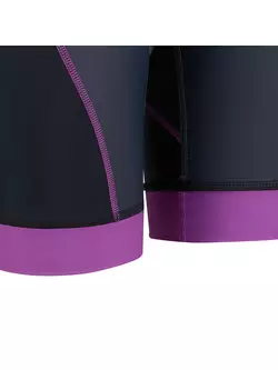 TENN OUTDOORS Női Bibless kerékpáros rövidnadrág VIPER+ 2.0 fekete és lila