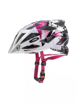 UVEX kerékpáros sisak AIR WING, fehér és rózsaszín